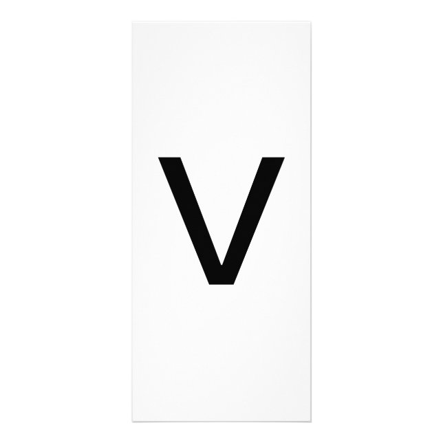 Utbildningskort för Alphabet Brev V Reklamkort (Framsidan)