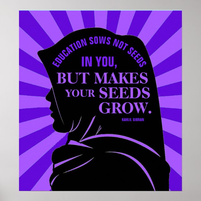 Utbildningskurs av Kahlil Gibran 18"x20" Poster (Framsidan)