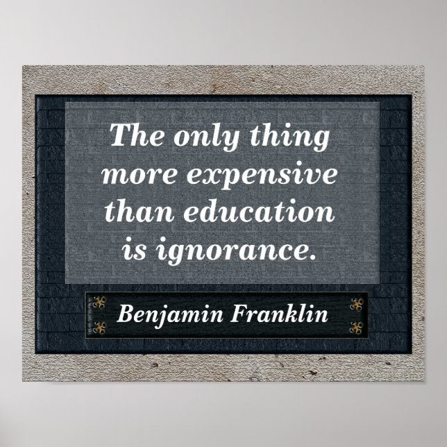 Utbildningskurs - Benjamin Franklin Poster (Framsidan)