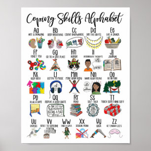Utbildningsråd Alphabet Mental Health Awareness Co Poster