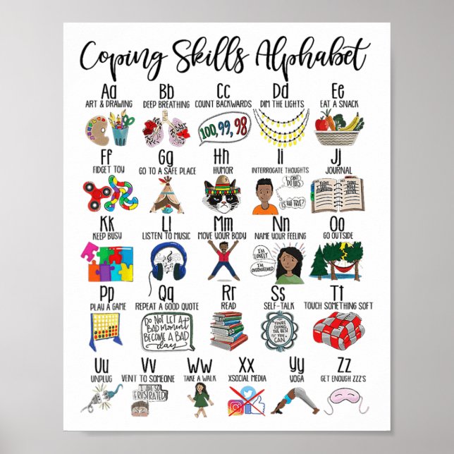 Utbildningsråd Alphabet Mental Health Awareness Co Poster (Framsidan)