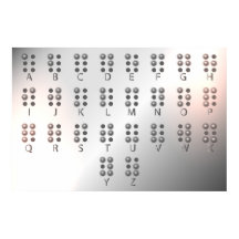 Utbildningsväggkonst med blindskrift Alphabet