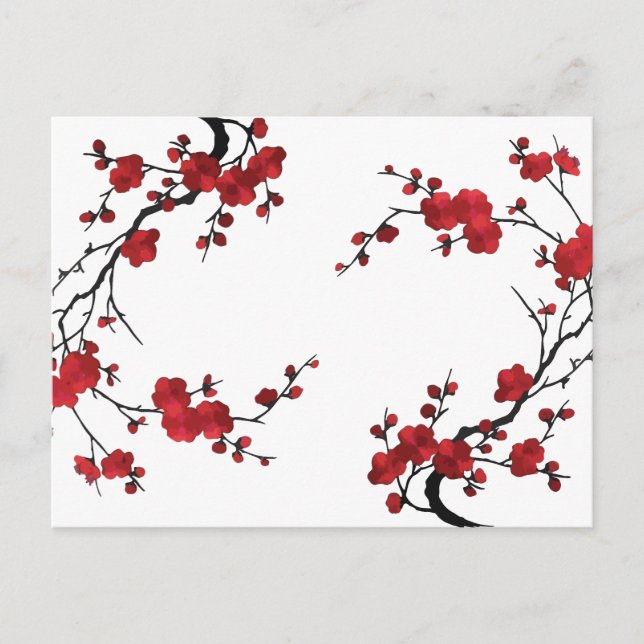 Utblåsning av Sakura-blomman Helg Vykort (Framsida)