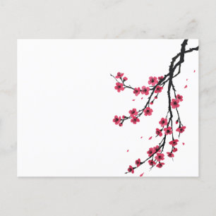 Utblåsning av Sakura-blomman Helg Vykort
