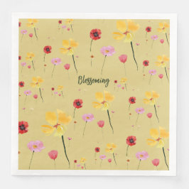 Utblommande Mönster Pappersservett