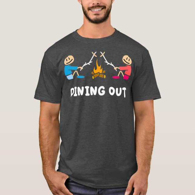 Utbränning av grovhund för rostning av campingbran t shirt (Framsida)