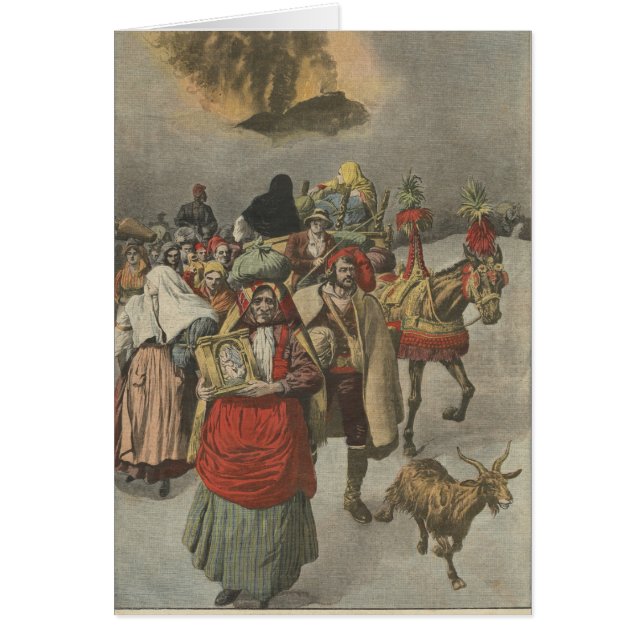 Utbrott av Mount Etna Hälsningskort (Framsidan)