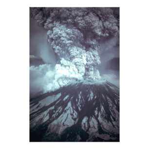 Utbrott av Mount Saint Helens Stratovolcano 1980 Fototryck