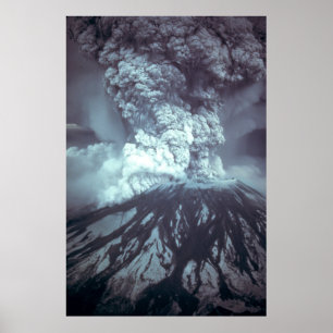 Utbrott av Mount Saint Helens Stratovolcano 1980 Poster