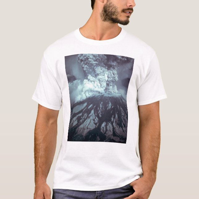 Utbrott av Mount Saint Helens Stratovolcano 1980 Tee (Framsida)