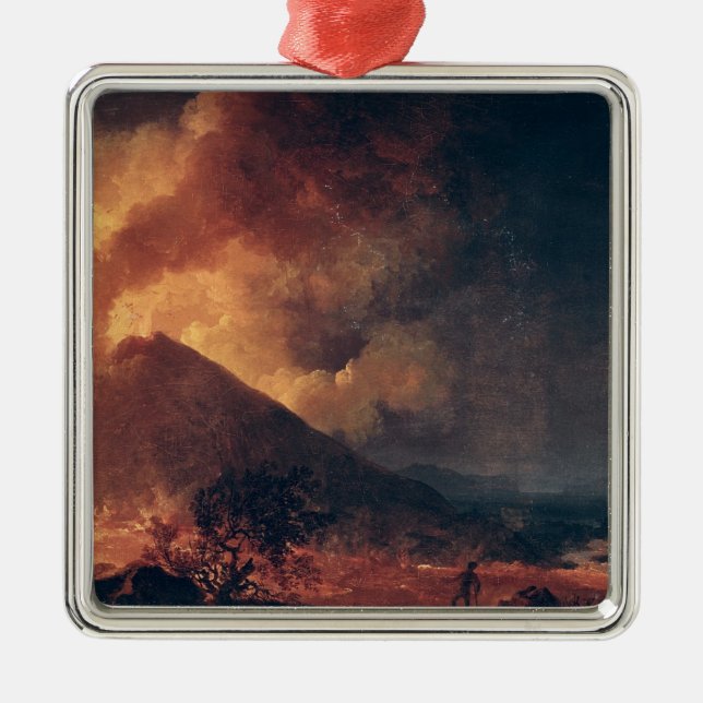 Utbrott av Mount Vesuvius i 1771 Julgransprydnad Metall (Framsidan)