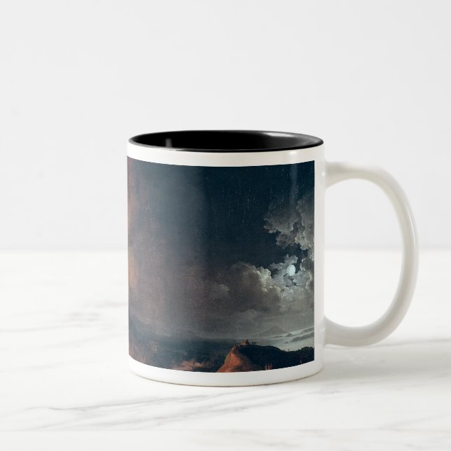 Utbrott av Mount Vesuvius i 1771 Två-Tonad Mugg (Höger)