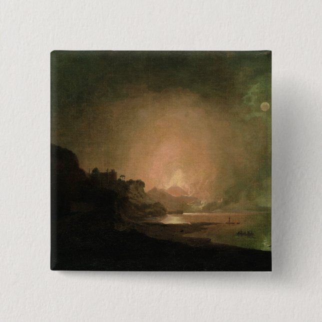 Utbrott av Mount Vesuvius Knapp (Framsida)