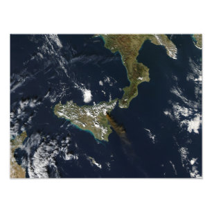 Utbrott av Mt Etna i Sicily Fototryck