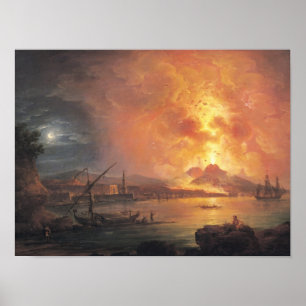 Utbrott av Vesuvius Poster