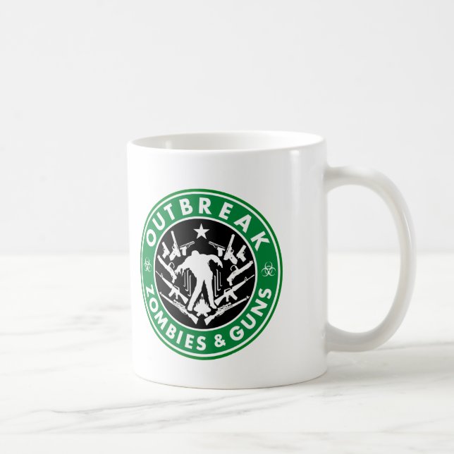 Utbrott, Zombies och vapenmugg Kaffemugg (Höger)