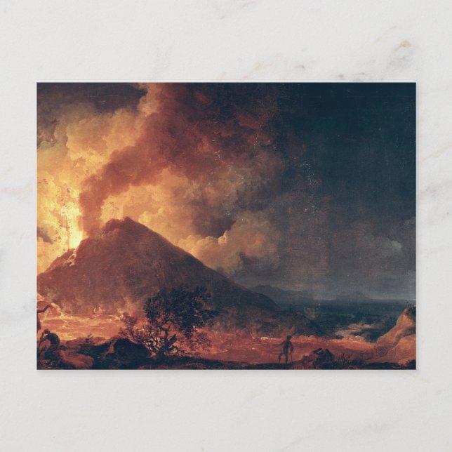 Utbrottet av berget Vesuvius 1771 Vykort (Framsida)