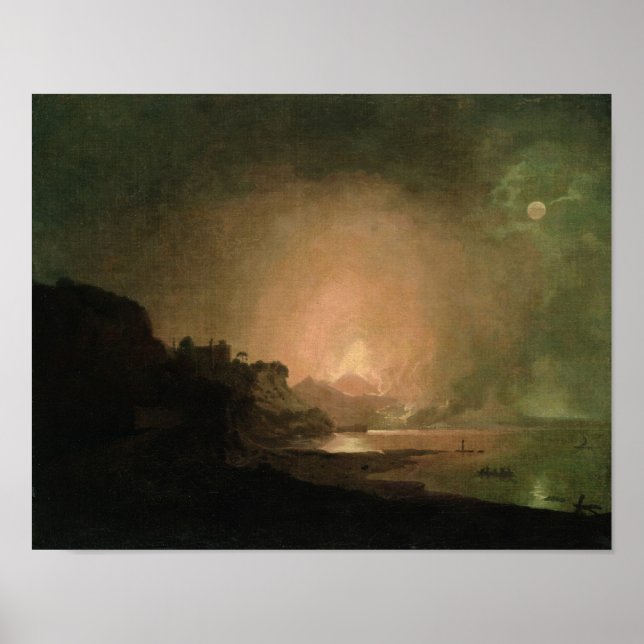 Utbrottet av berget Vesuvius Poster (Framsidan)