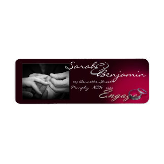 Utbyta Ringar med Bröllop-band Returadress Etikett