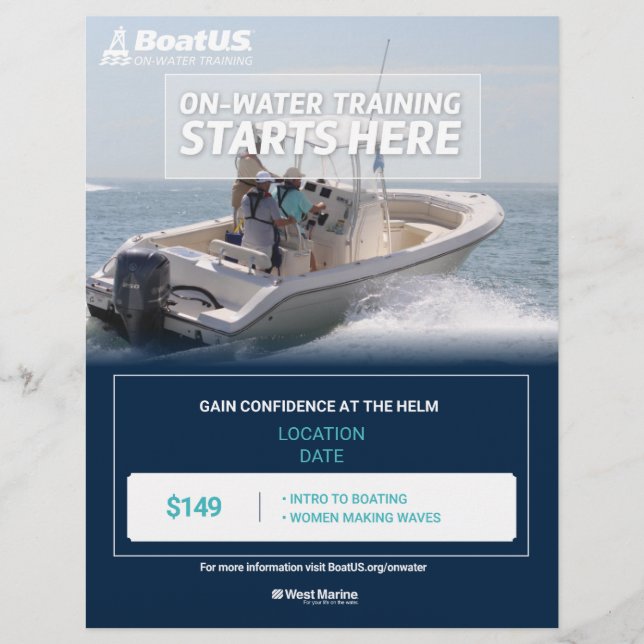 Utbytesflyg för utbildning på Vatten Reklamblad (Framsidan)