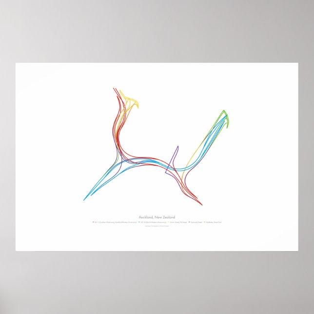 Utbyteskoreografi: Auckland, Nya Zeeland Poster (Framsidan)