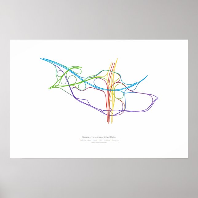Utbyteskörning: Keasbey, NJ, US v2 Poster (Framsidan)