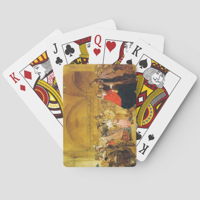 Utdelningsdagen vid Bank of England (Lagrar-markna Casinokort (Baksidan)