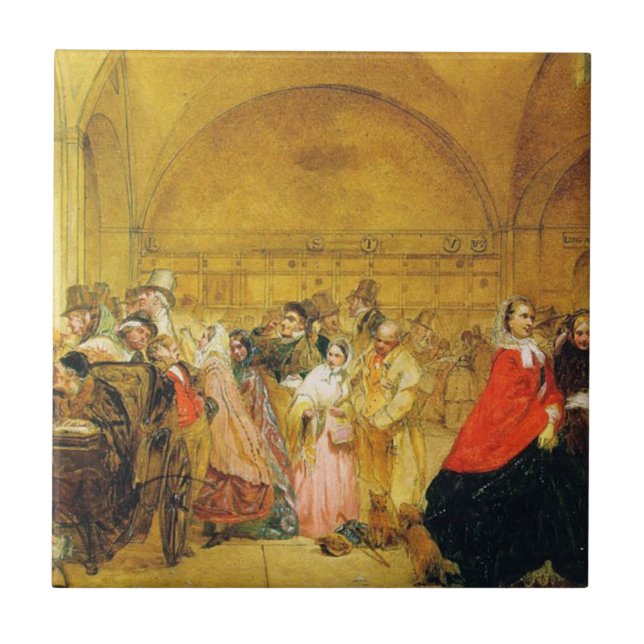 Utdelningsdagen vid Bank of England (Lagrar-markna Kakelplatta (Framsidan)