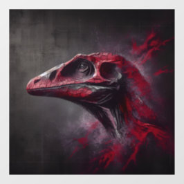 Utdöda Dinosaur Head Artwork 1 Window Cling