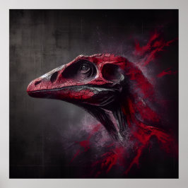 Utdöda Dinosaur Head Poster