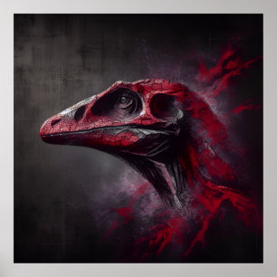 Utdöda Dinosaur Head Poster