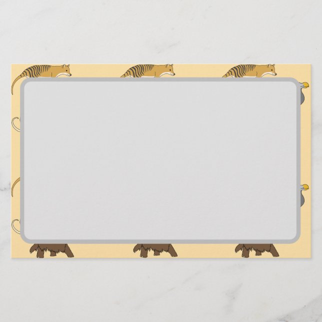 Utdöda djur  brevpapper (Framsida)