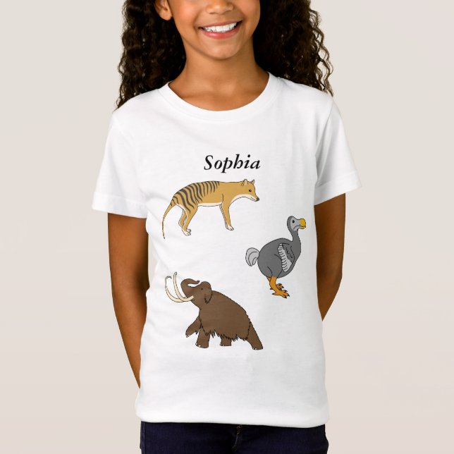 Utdöda djur  t shirt (Framsida)