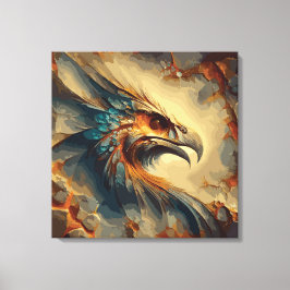 Utdöda fågelhuvud - Abstrakt Canvastryck