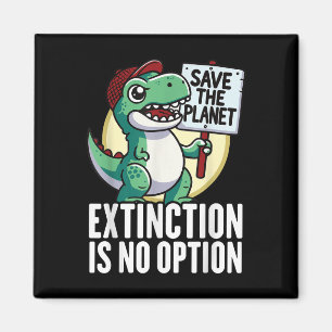 Utdöende är inte ett alternativ Dinosaurie Miljöpr Magnet