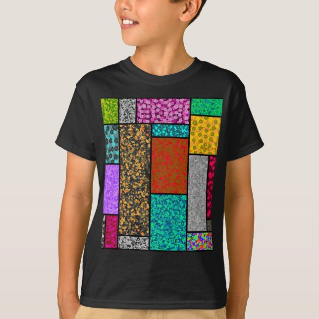 Utdrag för mondriansk Blommigt-grafik T Shirt (Framsida)