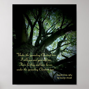 Utdrag från 1984 av George Orwell Poster