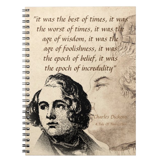 Utdrag ur en tabell med två städer anteckningsbok (Framsidan)