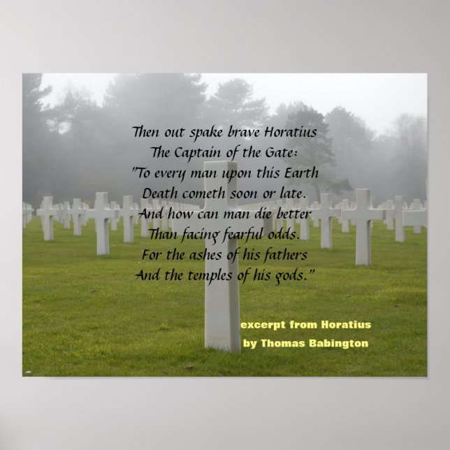 Utdrag ur Horatius Poster (Framsidan)