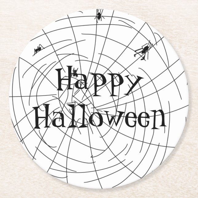 Utdrag ur Spindelnät Hand plockade Underlägg Papper Rund (Framsidan)