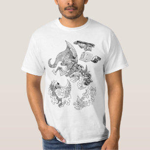 Utdragen abstrakt t shirt
