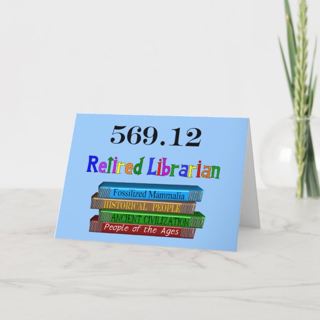 Utdragen bibliotekarie 569.0 (Dewey Decimal System Kort (Framsida)