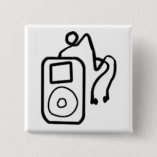 Utdragna iPod knäppas Knapp