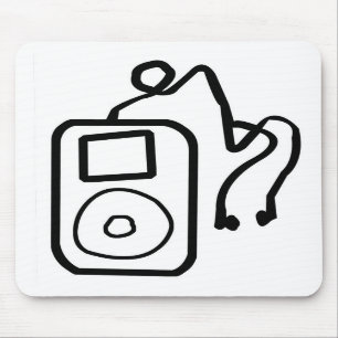 Utdragna iPod Mousepad Musmatta