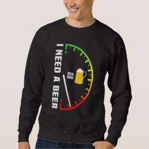 Ute från Beer Guage Springa behöver jag en öl Lång Ärmad Tröja