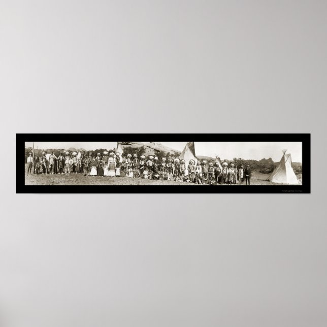 Ute Indian Camp Photo 1913 Poster (Framsidan)