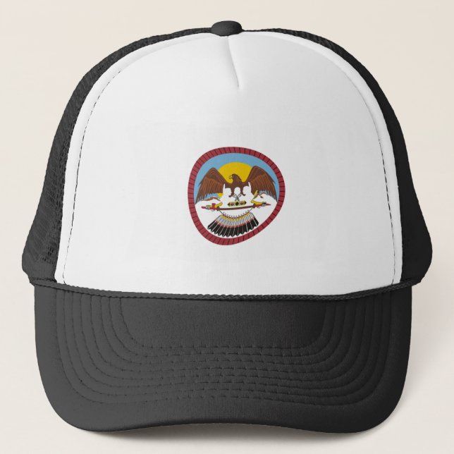 Ute Tribe Flagga Hat Truckerkeps (Framsida)