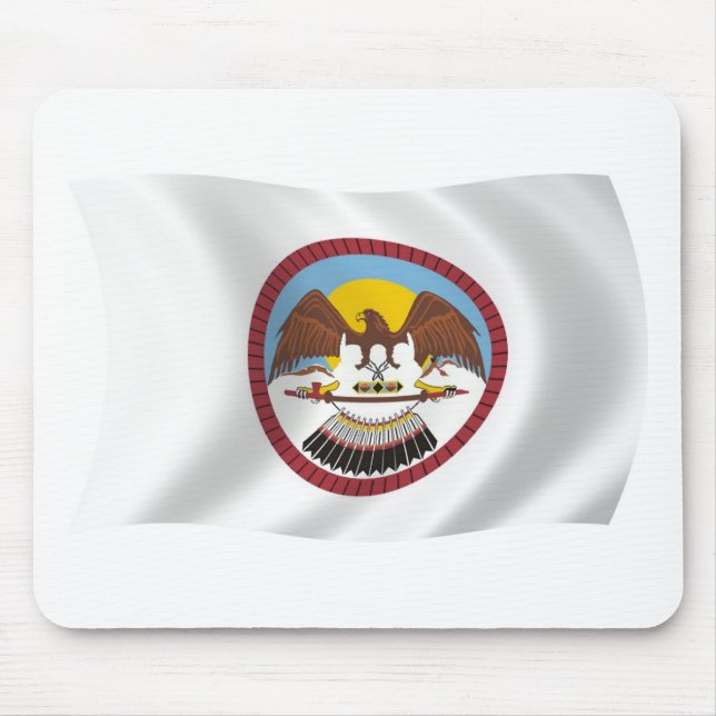 Ute Tribe Flagga Mousepad Musmatta (Framsidan)