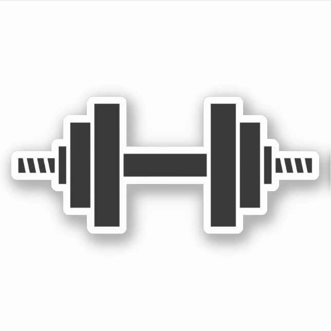 Utelämnad dekal för workout Gym Barbell (Framsida)