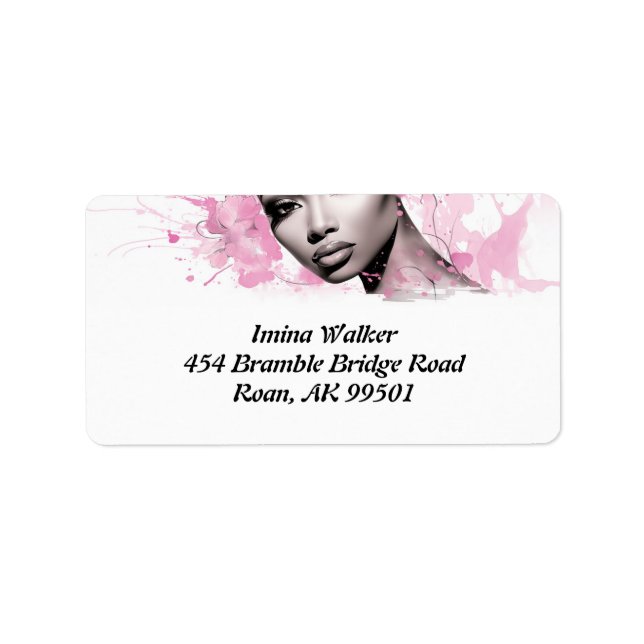 Uteldad duk: Diva-ish Delight-etikett Adressetikett (Framsidan)